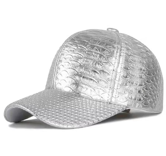 Croc Baseball Cap-Silver